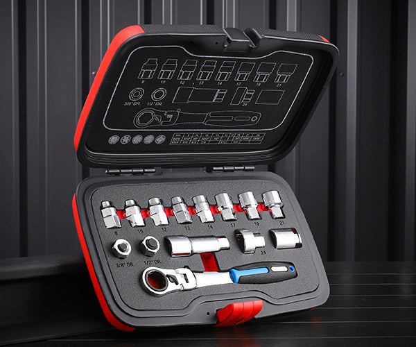 Pro-Auto GTFL14SS ゴースルーラチェット&スプラインソケットセット