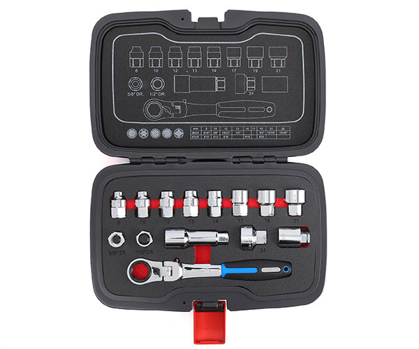 Pro-Auto GTFL14SS ゴースルーラチェット&スプラインソケットセット