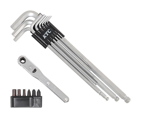 KTC HL259SP-TMDB8 ボールポイントL形ロング六角レンチセット+板ラチェット差替えドライバーセット (HL259SP,TMDB8) エヒメマシンオリジナルセット