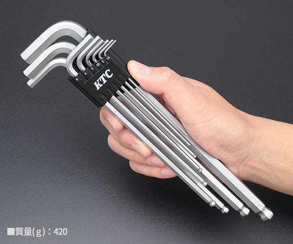 KTC HL259SP ボールポイントL形ロング六角レンチセット (9本組) 京都機械工具