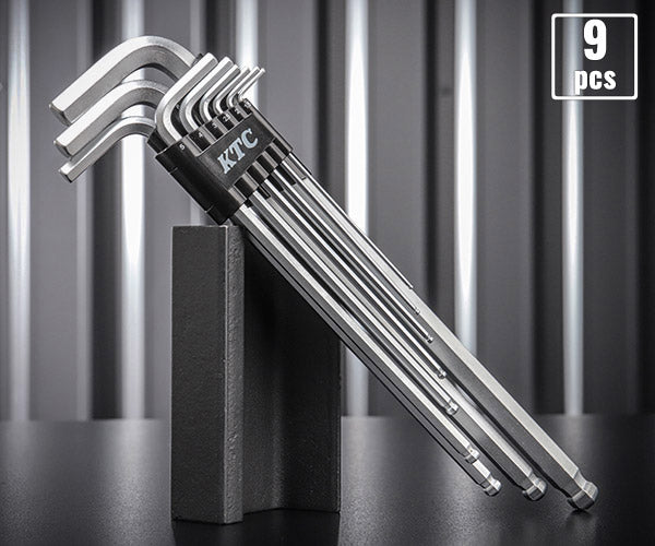 KTC HL259SP ボールポイントL形ロング六角レンチセット (9本組) 京都機械工具