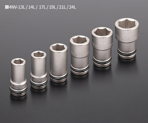 TONE インパクト用ロングソケットセット(ホルダー付) 6pcs 差込角12.7mm (HNV406L)(4953488269000) トネ