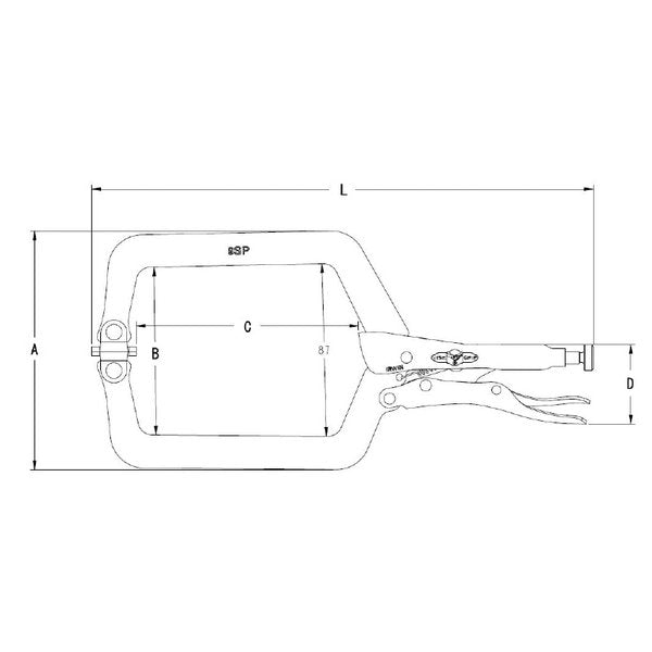 アーウィンのスイベルロッキングCクランプの画像2