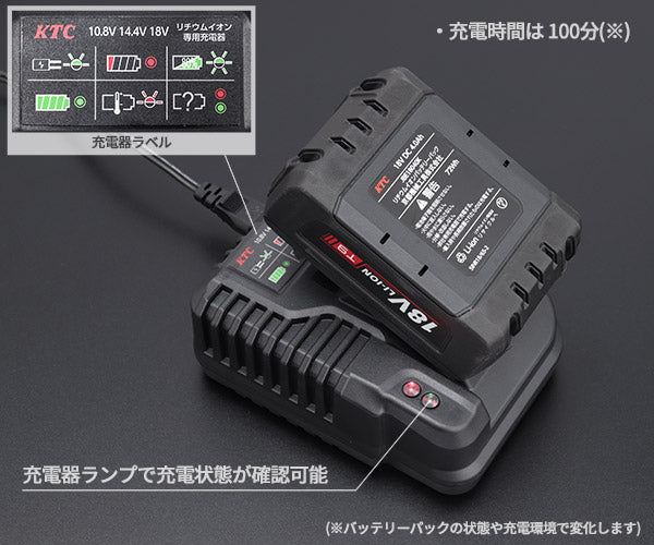 KTC コードレストルクリミットインパクトレンチセット JTAE473A 工具 京都機械工具
