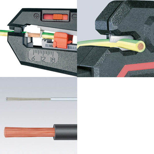 【11月の特価品】日本正規品 クニペックス 自動ワイヤーストリッパー 0.2-6.0 (SB) (1262-180SB)(4003773060178) KNIPEX