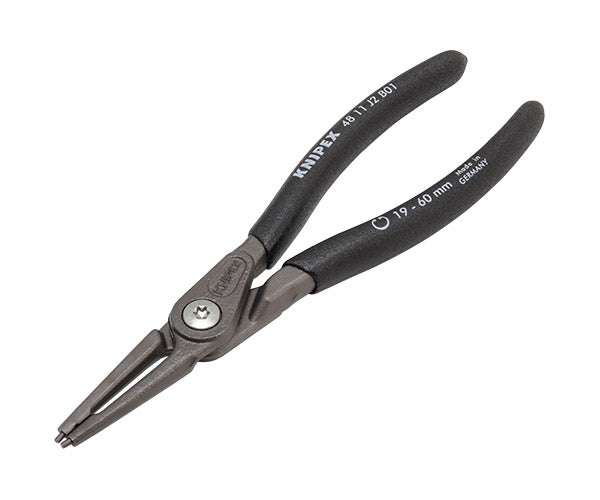 KNIPEX 穴用精密スナップリングプライヤー 直 (SB) 日本限定ブラック仕様 4811-J2B01 内径19-60mm クニペックス 工具 プライヤ ストレートヘッド ジャパンモデル 黒