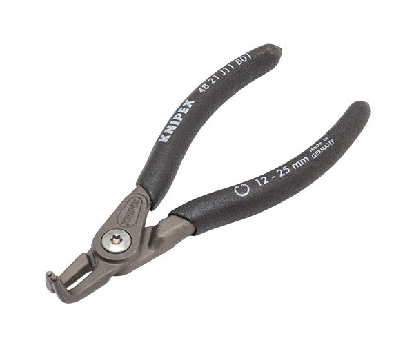 KNIPEX 穴用精密スナップリングプライヤー 曲 (SB) 日本限定ブラック仕様 4821-J11B01 内径12-25mm クニペックス 工具 プライヤ 90度ベントヘッド ジャパンモデル 黒