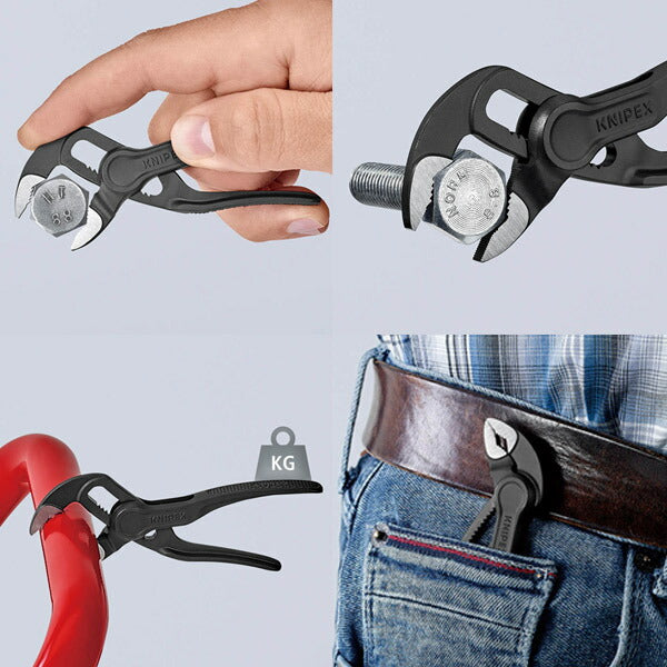日本正規品 クニペックス コブラ ウォーターポンププライヤー (8700-100BK)(4003773085843) KNIPEX