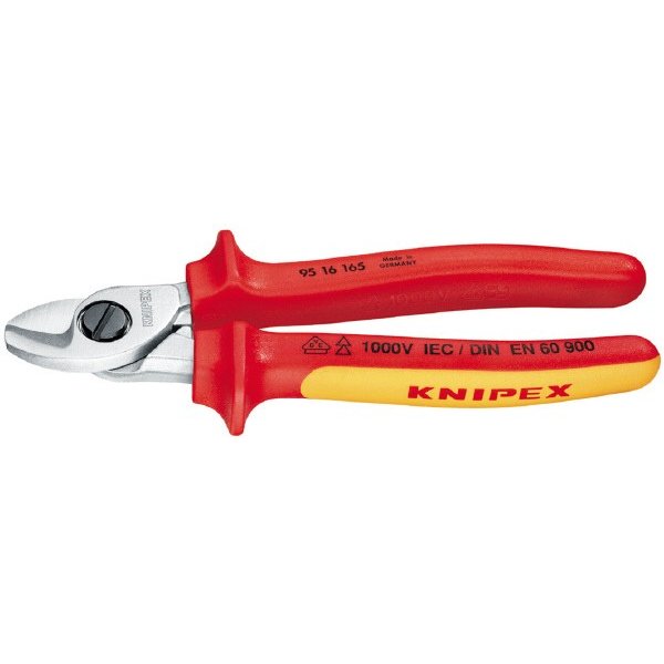 クニペックス KNIPEX 9516-165 絶縁ケーブルカッター 1000V (SB)-