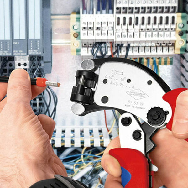 日本正規品 クニペックス フェルール用圧着プライヤー ツイスター T (9753-19)(4003773088097) 業務向け KNIPEX