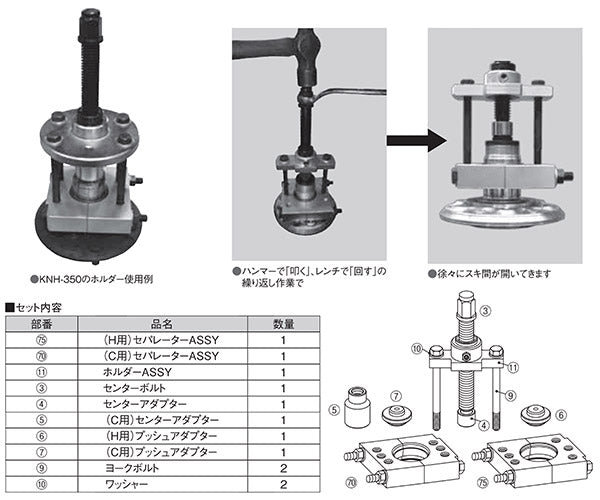 KOTO 江東産業 インナーレースプーラーセット KTN-775