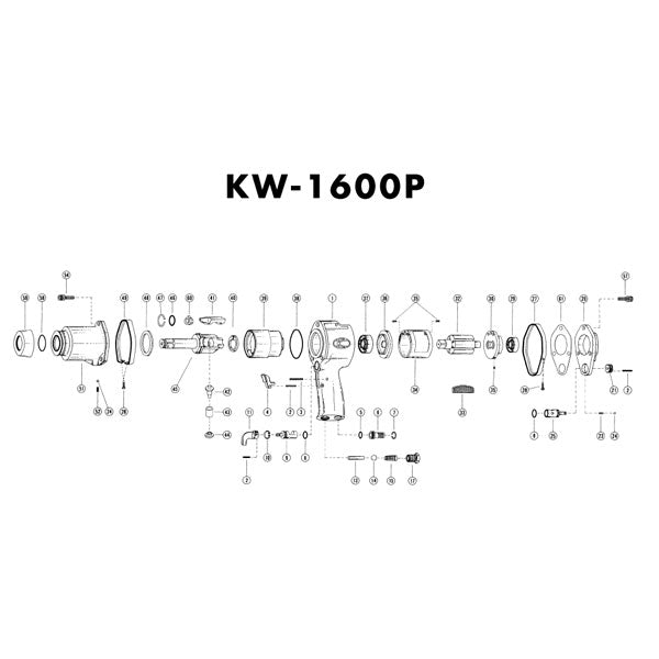 部品・代引き不可] 空研 KW-1600p用パーツ【スチールボール】 KW-1600p-No.24