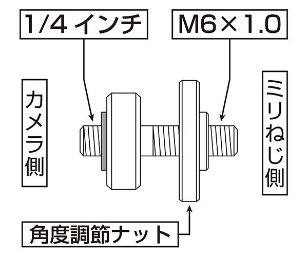 ロブテックス カメラねじ変換アダプター CNAM6 1/4→M6 LOBSTER ロブスター エビ印工具 LOBTEX