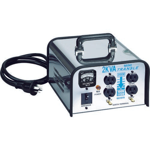 HATAYA(ハタヤ) ミニトランスル 降圧型 単相200V→100・115V 2.0KVA