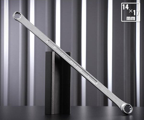 【ワケあり特価品】(状態A) KTC M160-14x17-001-31018 超ロングストレートめがねレンチ サイズ14x17mm 全長370mm 京都機械工具