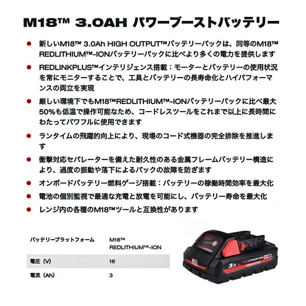 日本正規品 ミルウォーキー M18 HO3.0Ah & 5.0Ah スタートキット (M18 HNRG-532 JP)(4573592060302) milwaukee