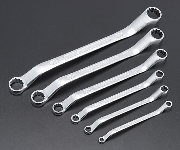 KTC 45° ロングメガネレンチセット 6点 8~27mm (M2506)(4989433300924) 京都機械工具
