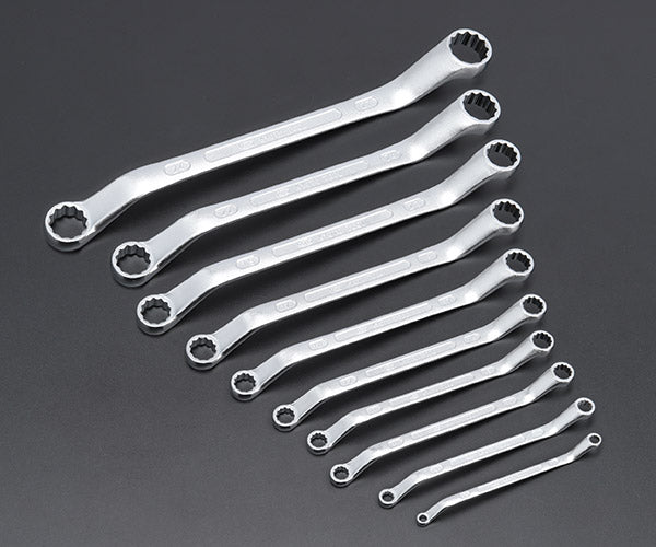 KTC 45° ロングメガネレンチセット 10点 5.5~27mm (M2510)(4989433300948) 京都機械工具