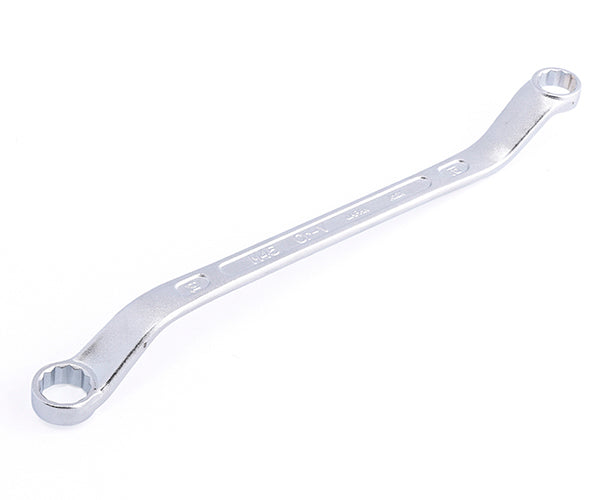 TONE 両口ロングめがねレンチ(45°) 対辺寸法12×14mm 全長220mm メッキ処理 (M45-1214)(4953488044072) トネ