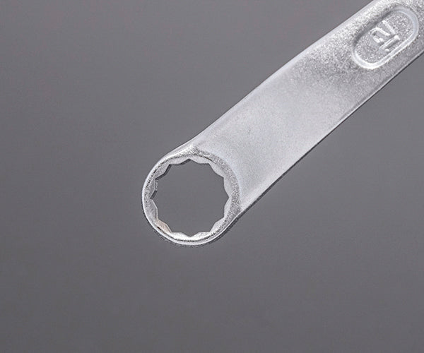 TONE 両口ロングめがねレンチ(45°) 対辺寸法12×14mm 全長220mm メッキ処理 (M45-1214)(4953488044072) トネ