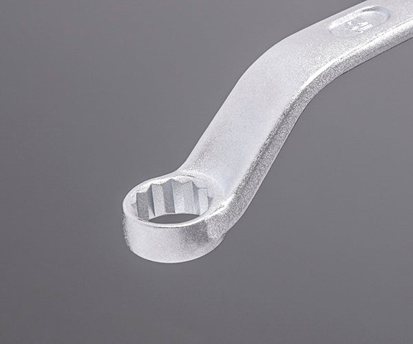 TONE 両口ロングめがねレンチ(45°) 対辺寸法12×14mm 全長220mm メッキ処理 (M45-1214)(4953488044072) トネ