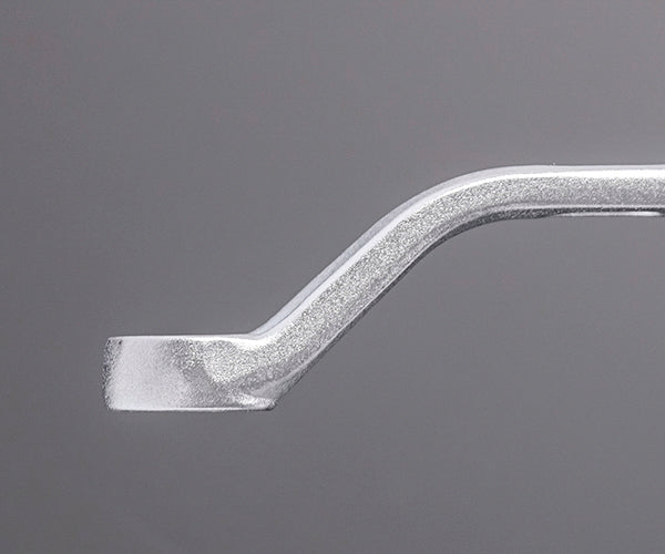 TONE 両口ロングめがねレンチ(45°) 対辺寸法12×14mm 全長220mm メッキ処理 (M45-1214)(4953488044072) トネ