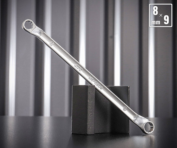 【ワケあり特価品】(状態A) KTC M5-0809-001-31013 ロングめがねレンチ サイズ8x9mm 全長174mm 京都機械工具
