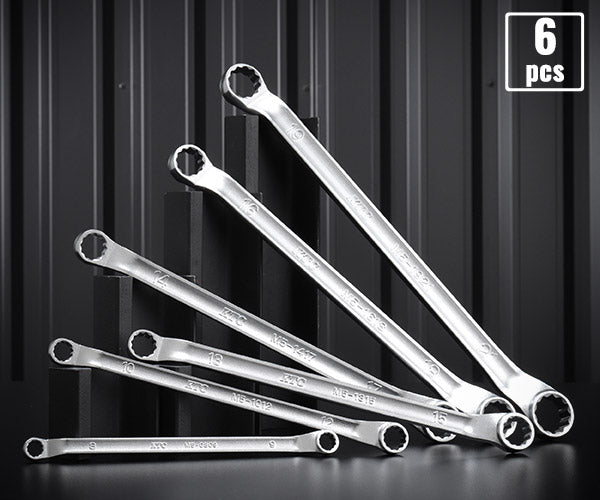 KTC M5-6PEM ロングめがねレンチ6本セット (M5-0809,1012,1315,1417,1618,1921) エヒメマシンオリジナルセット