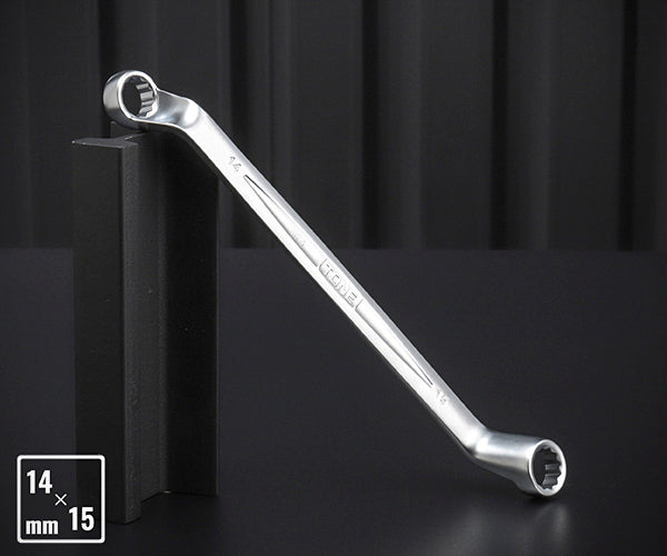 TONE 両口めがねレンチ(75°) 対辺寸法14×15mm (M75-1415)(4953488421934) トネ