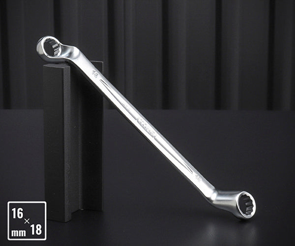 TONE 両口めがねレンチ(75°) 対辺寸法16×18mm (M75-1618)(4953488421958) トネ