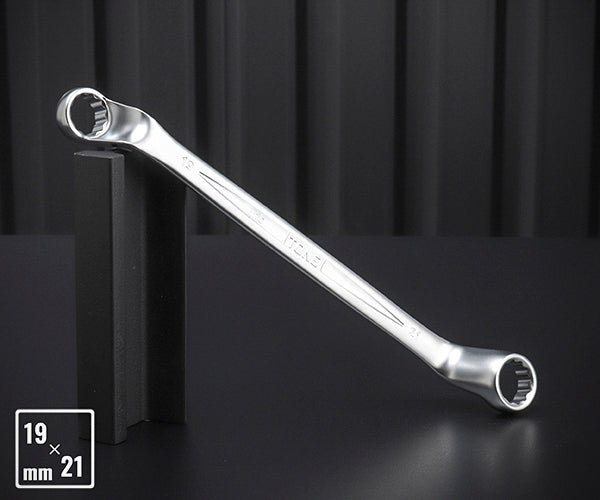 TONE 両口めがねレンチ(75°) 対辺寸法19×21mm (M75-1921)(4953488421972) トネ
