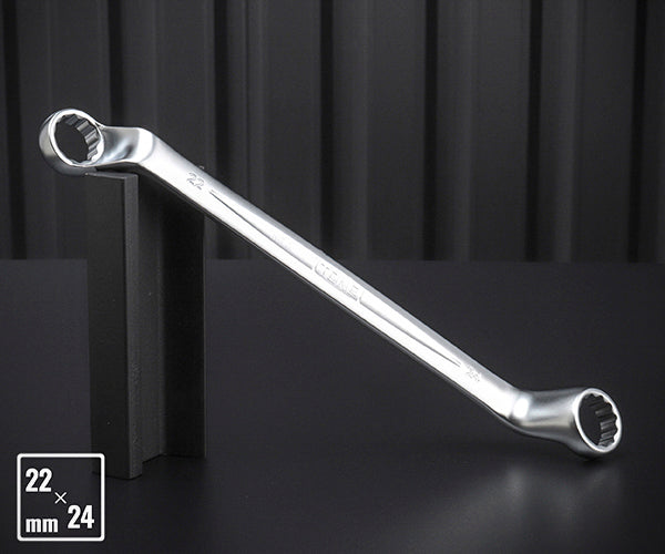 TONE 両口めがねレンチ(75°) 対辺寸法22×24mm (M75-2224)(4953488421989) トネ