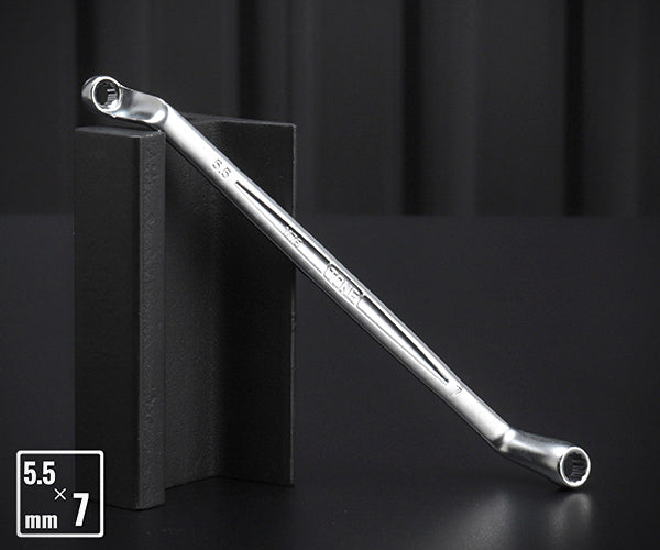 TONE 両口めがねレンチ(75°) 対辺寸法5.5×7mm (M75-5.507)(4953488421859) トネ