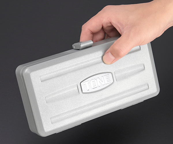 TONE スチール製工具箱 ツールケース 間口203×奥行111×高さ39mm (MCT1)(4953488315110) トネ