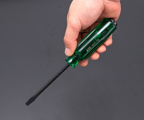 KTC 樹脂柄ドライバー マイナス 貫通 6mm 全長205mm (MDD1-100)(4989433800950) 京都機械工具