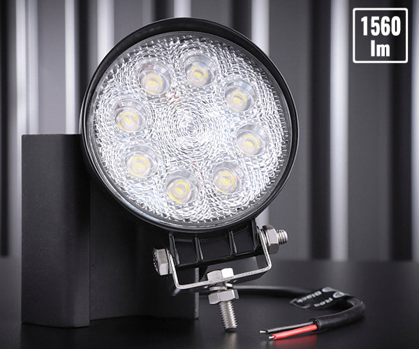 カシムラ LEDワークライト 丸 電動フォークリフト対応 作業灯 DC12/24V/48V車対応 24W 1560lm ML-31