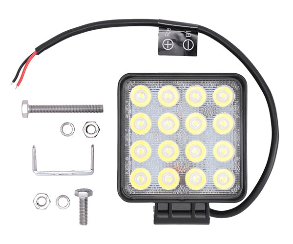 カシムラ LEDワークライト 16灯 作業灯 DC12/24V車対応 48W 3360lm ML-8