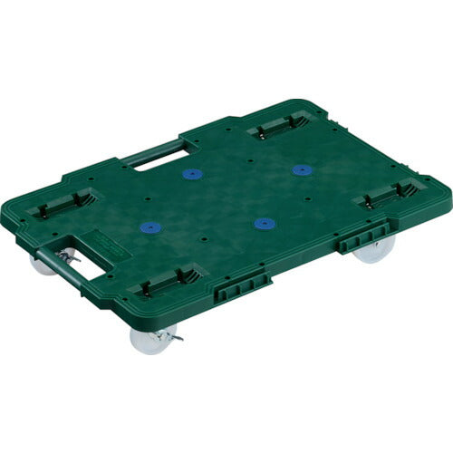 TRUSCO 連結式ルートバン 615X415 ナイロン車輪 4輪自在 ストッパー付 緑 MPB600NJSGN トラスコ