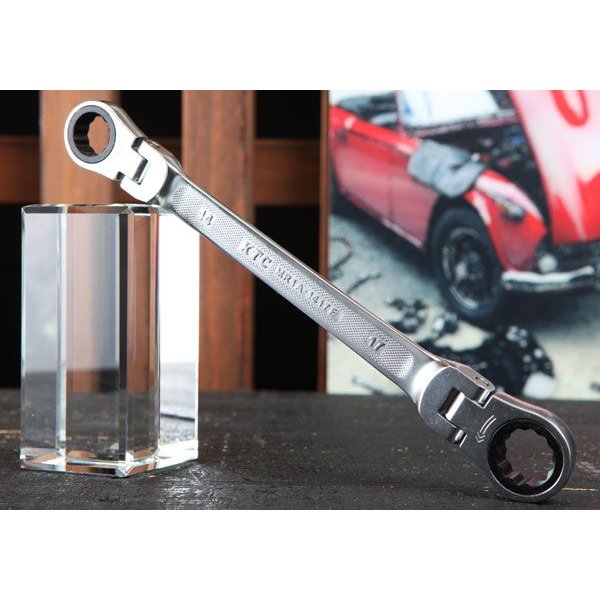 KTC(京都機械工具): ラチェットメガネレンチ(両頭型首振り) MR1-2224F KTC 京都機械工具 スパナ 工具 レンチ 工具セット DIY 京都機械工具(KTC)ラチェットめがねレンチ(両頭型首振りタイプ