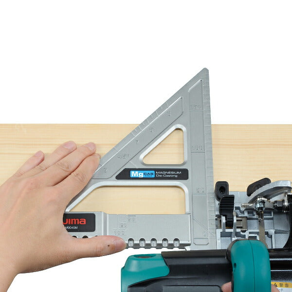 TAJIMA タジマ 丸鋸ガイド モバイル 90−45 マグネシウム (MRGM9045M) (丸鋸ピッチ目盛付・勾配目盛付)