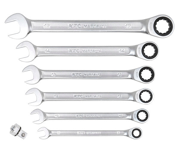 KTC MSR1A-7P ギアレンチ+ドライブ角アダプター7点セット (MSR1A-08,10,12,13,14,17,BZ14-BA3) エヒメマシンオリジナルセット