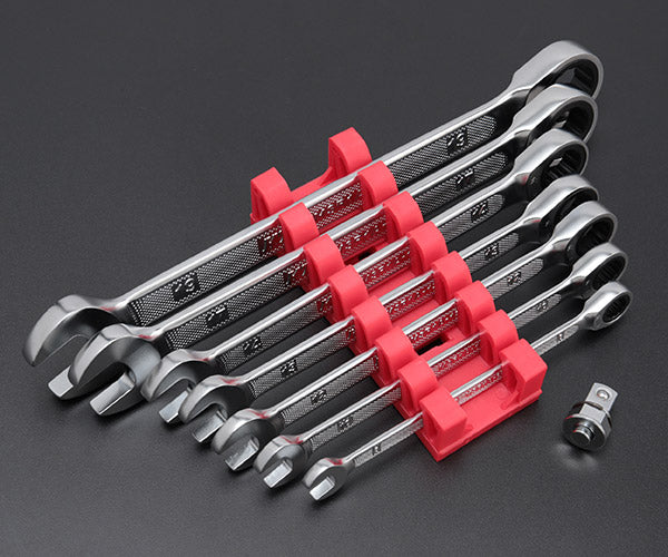 KTC MSR1A-8PHB ギアレンチ+ドライブ角アダプター8点セット ホルダー付 (MSR1A-08,10,12,13,14,17,19,BZ14-BA3,EM-HO7) エヒメマシンオリジナルセット