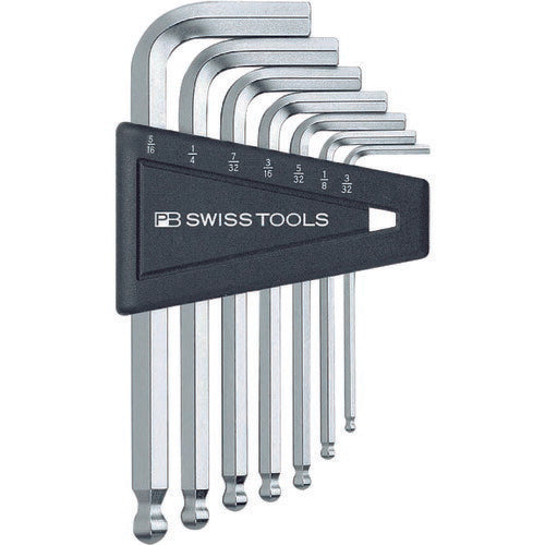 日本正規品 PBスイスツールズ ホルダー付ボールポイント六角レンチセット(インチ) 7本組 (212Z.HCN) (7610733235544) (7610733236466)