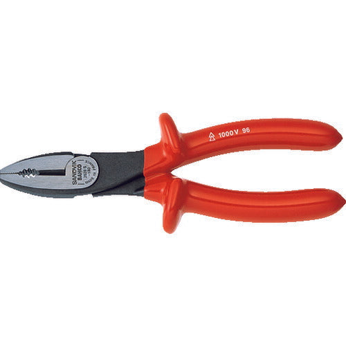 日本正規品 バーコ 絶縁ペンチ ピアノ線切断2.0mm 全長180mm 1000V絶縁ハンドル付 (2628S-180)(7314150044054) BAHCO