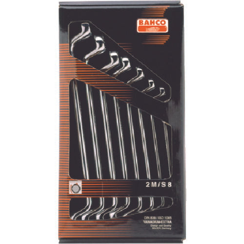 日本正規品 バーコ 両口めがねレンチ ディープ・オフセット No.2M ボックススパナセット 紙ケース入り 8本セット (2M/S8)(7314151827335) BAHCO