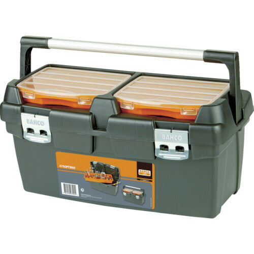 日本正規品 バーコ 樹脂製工具箱 ヘビーデューティー仕様プラスチックボックス 外形寸法600×295×305mm 黒/オレンジ (4750PTB60)(7314150275014) BAHCO