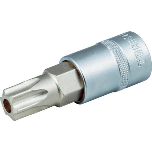 TONE ヘックスローブソケット トルクスソケット(いじり防止タイプ) T55 先端寸法11.17mm (4TX-T55H)(4953488216967) トネ
