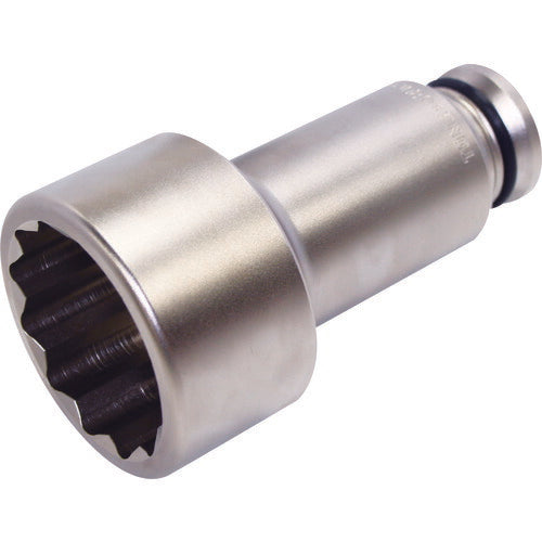 TONE インパクト用ソケット(建築用) アンカーボルト用ソケット(12角) 対辺寸法70mm (8AD-70L200)(4953488407884) トネ