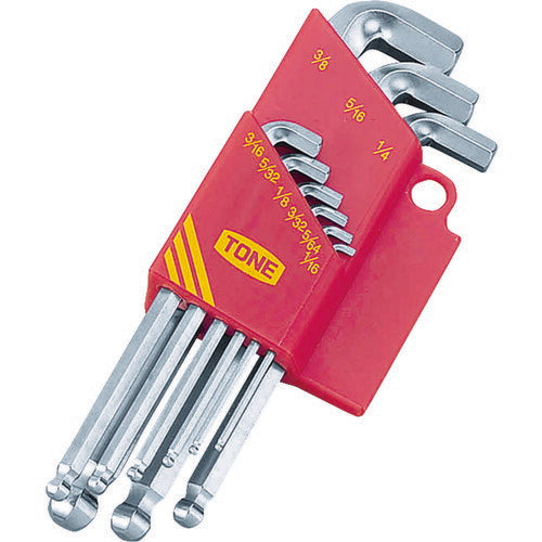 TONE ボールポイント六角棒レンチセット マスターツール首下ショートボールポイントL形レンチセット 300g (BSB900S)(4953488202793) トネ