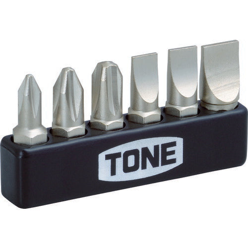 TONE オフセット式ラチェットドライバー ドライバービットセット 10点 (BTPM6S)(4953488293265) トネ